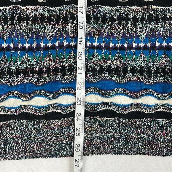 Vintage 90's Concrete Men's Sweater Abstract Knit Multicolor 3-D. Pattern Size L - Picture 6 of 10